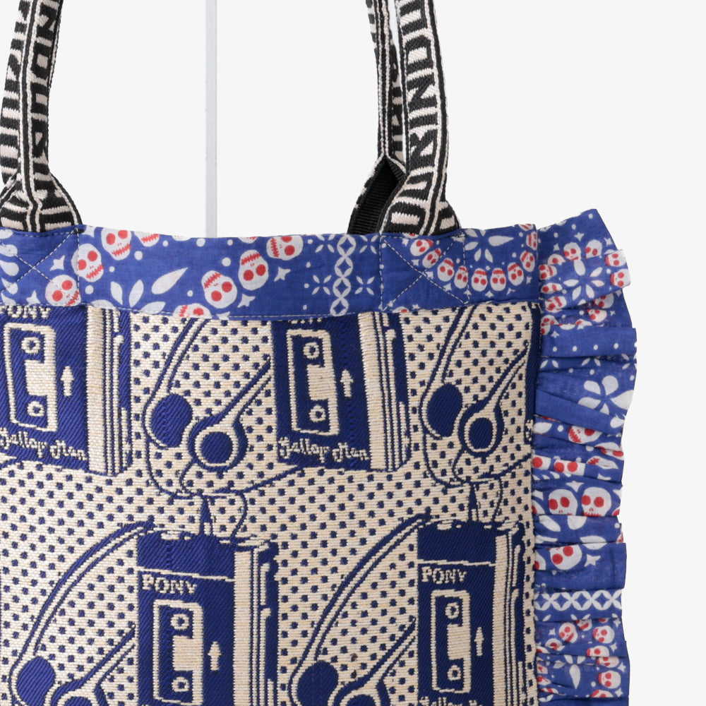 Pony Portable Cassette Player Jacquard Small Frill Tote Natural / BBB-2184-26ms-c1