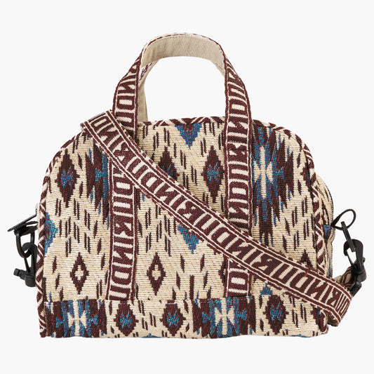 Iroquois Jacquard Mini Boston Bag / BBB-2197-26fw-c1 Natural