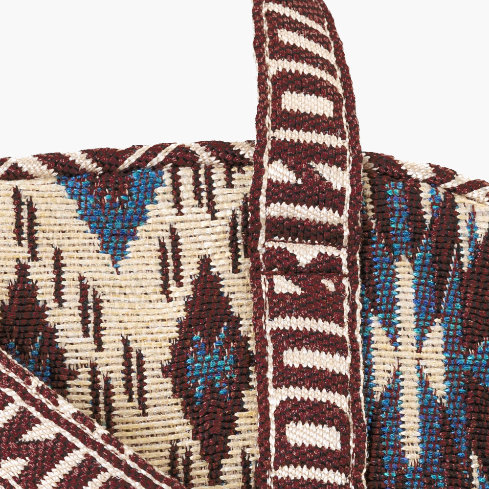 Iroquois Jacquard Mini Boston Bag / BBB-2197-26fw-c1 Natural