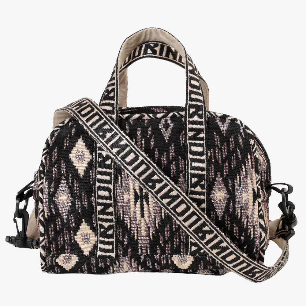 Iroquois Jacquard Mini Boston Bag / BBB-2197-26fw-c2 Black