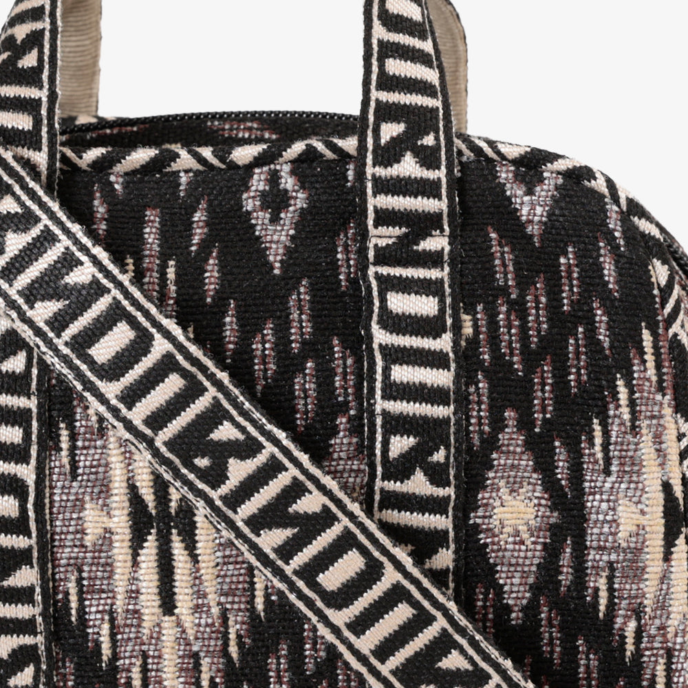 Iroquois Jacquard Mini Boston Bag / BBB-2197-26fw-c2 Black