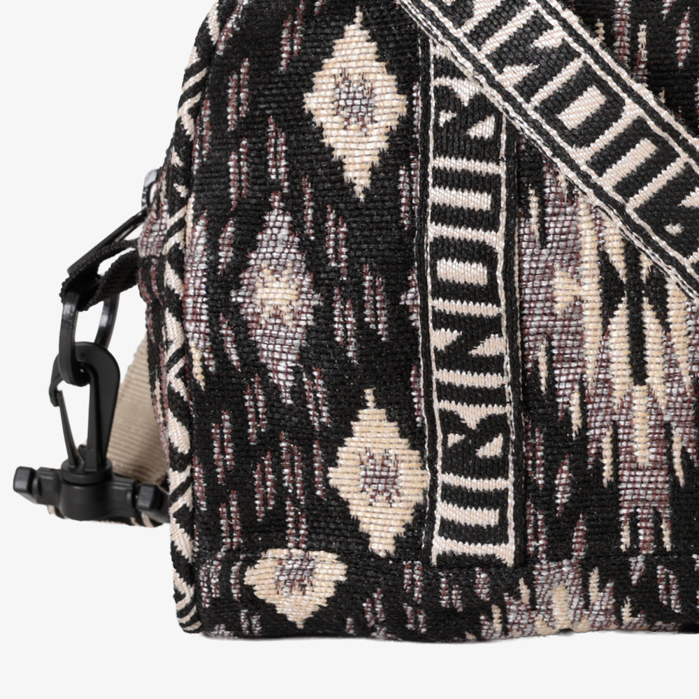 Iroquois Jacquard Mini Boston Bag / BBB-2197-26fw-c2 Black