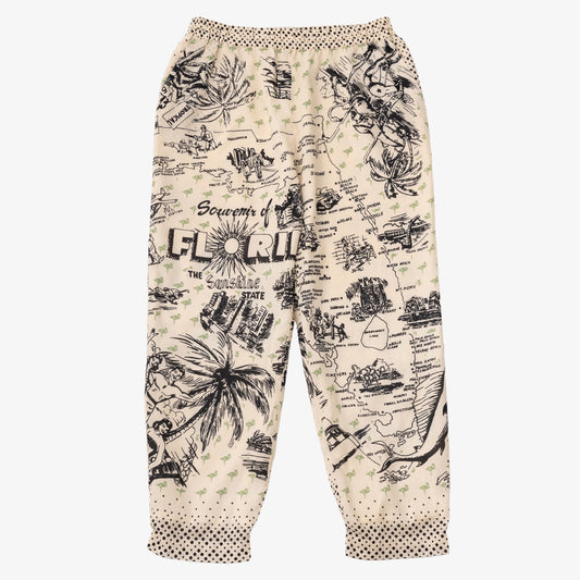 Map Print Pants FLORIDA Natural / BM1377florida-25s-c1