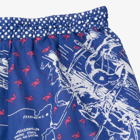 Map Print Pants FLORIDA Blue / BM1377florida-25s-c2