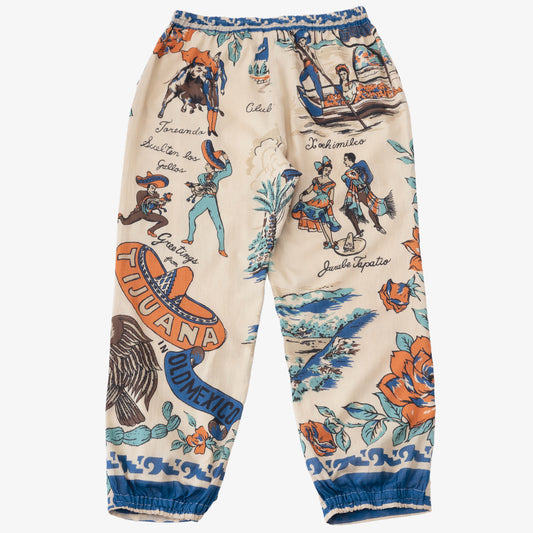 マッププリント パンツ TIJUANA Blue / BM1377map25-25ms-c1
