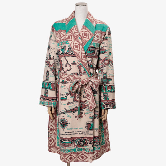 Cotton Flannel Robe / BM527-FN-26fw-c1 ALASKA Brown