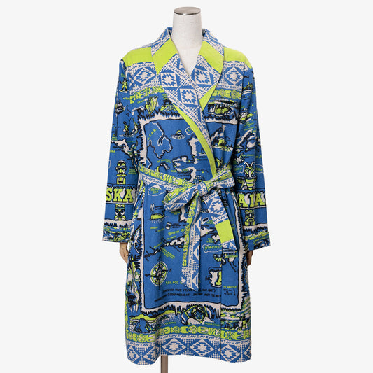 Cotton Flannel Robe / BM527-FN-26fw-c2 ALASKA Blue