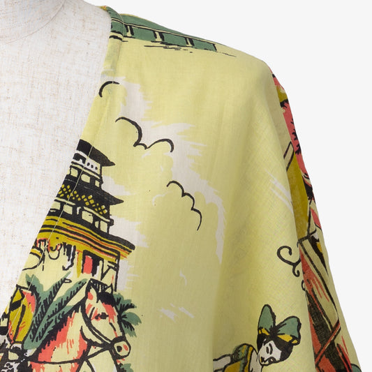 TIJUANA Map Print Poncho Shirt Yellow / BM612map-25s-c2