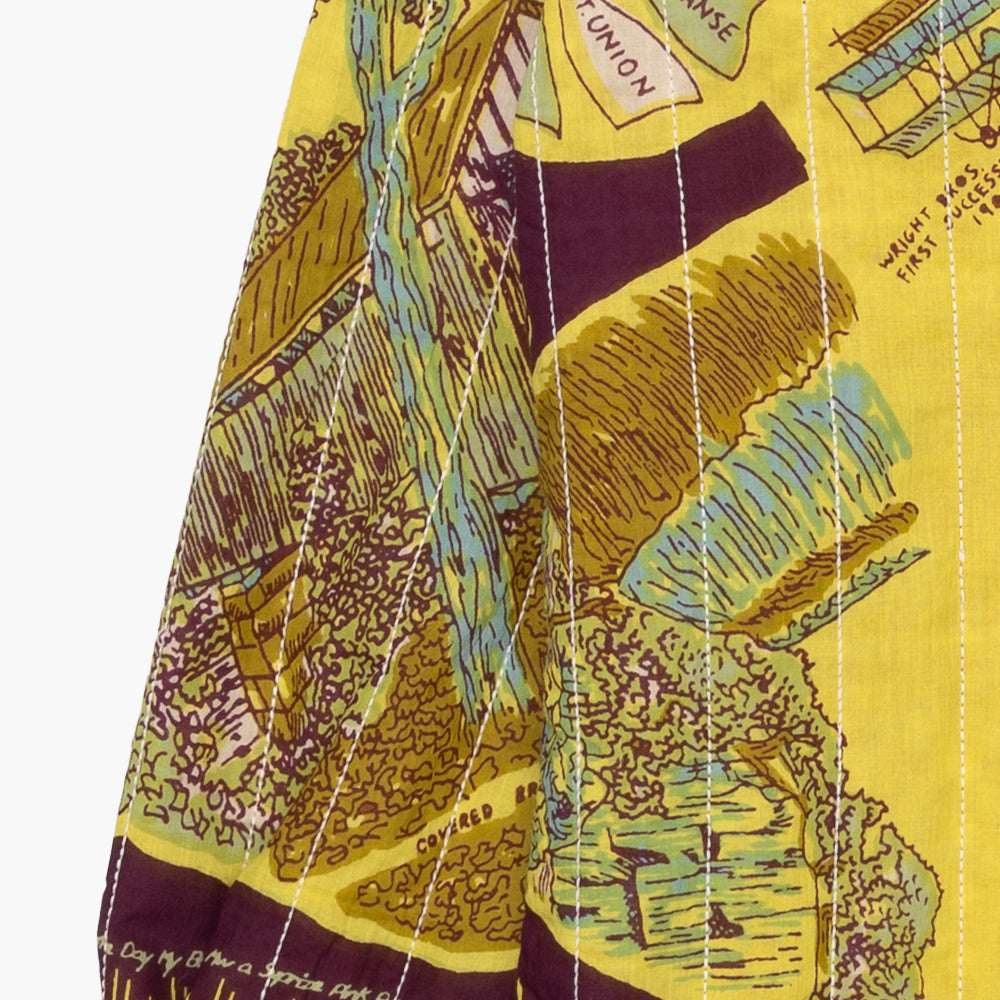 Cotton Quilt Open Collar Shirts / PIM66QT-26fw-c2 OHIO Yellow