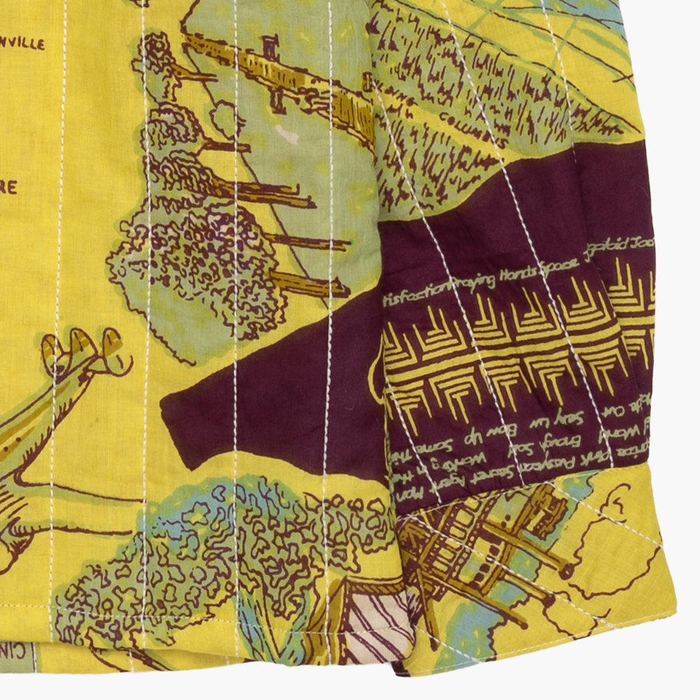 Cotton Quilt Open Collar Shirts / PIM66QT-26fw-c2 OHIO Yellow