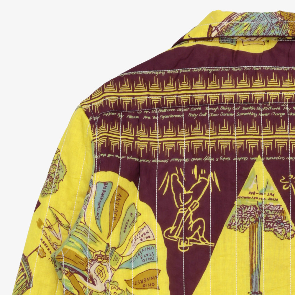 Cotton Quilt Open Collar Shirts / PIM66QT-26fw-c2 OHIO Yellow