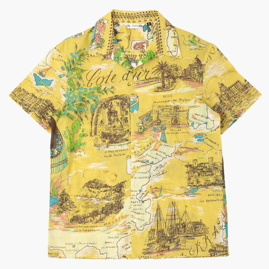 ハワイアンシャツ Cote d'azur Beige / PIM7725map-26ms-c1