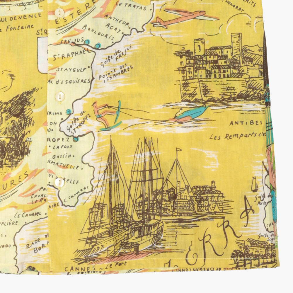 ハワイアンシャツ Cote d'azur Beige / PIM7725map-26ms-c1