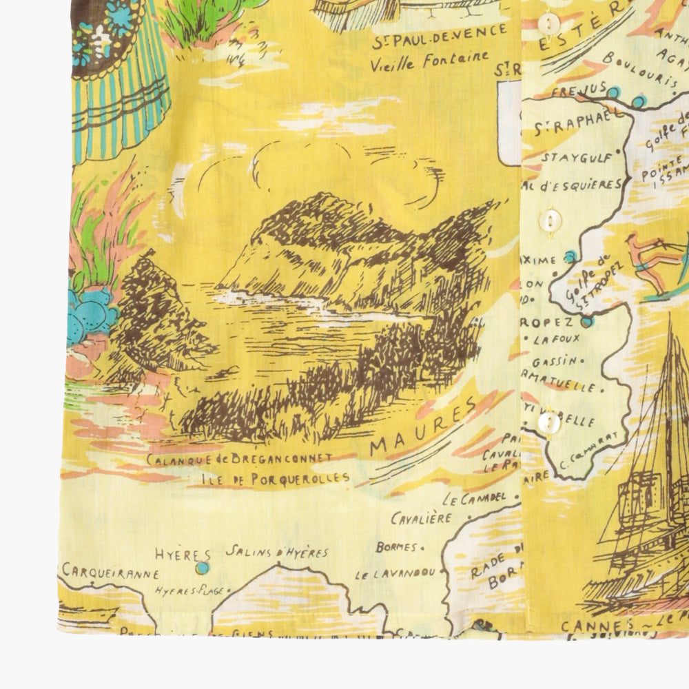 ハワイアンシャツ Cote d'azur Beige / PIM7725map-26ms-c1