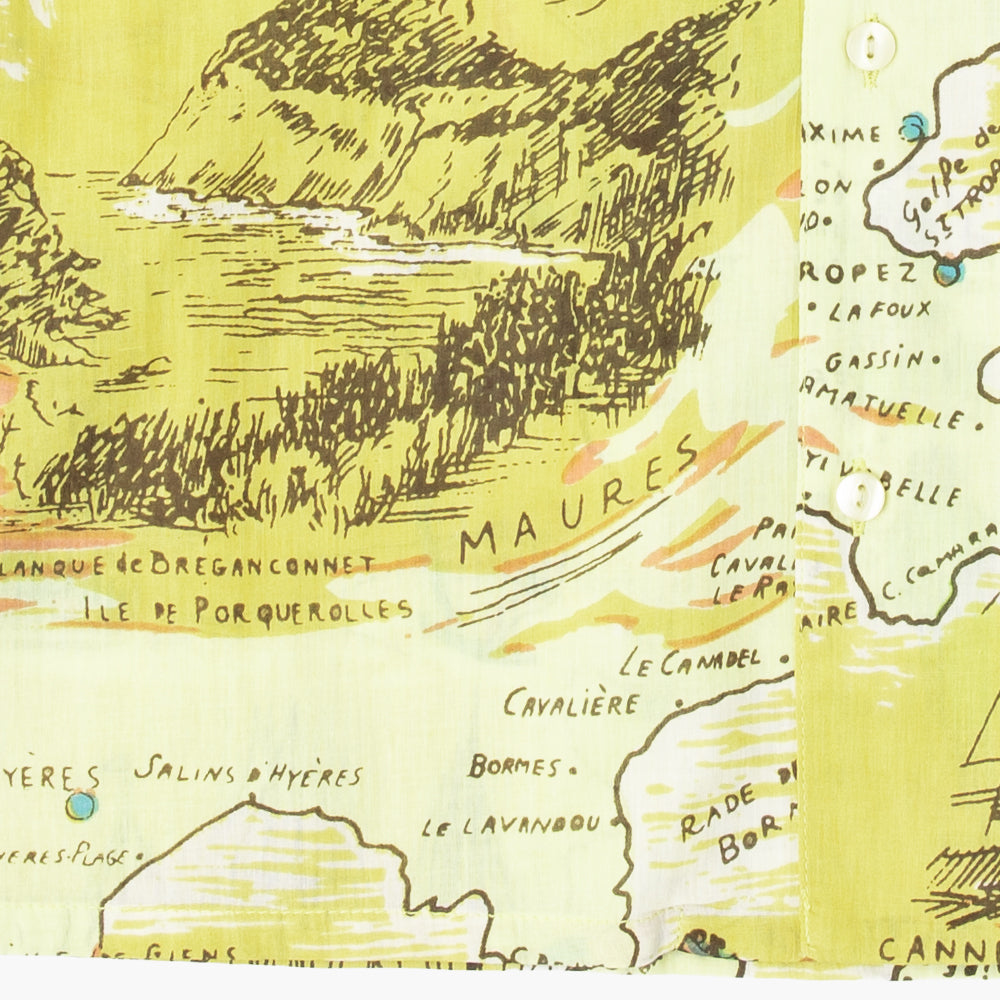 ハワイアンシャツ Cote d'azur Beige / PIM7725map-26ms-c1