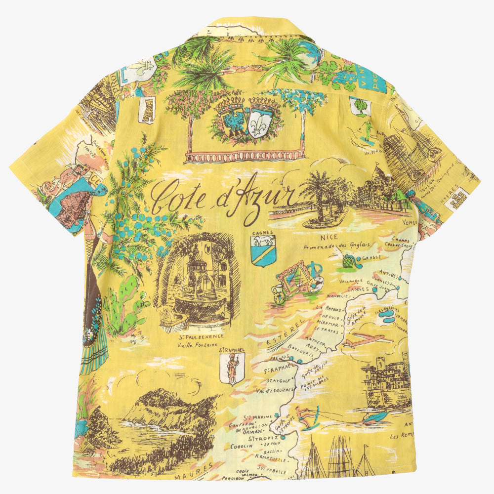 ハワイアンシャツ Cote d'azur Beige / PIM7725map-26ms-c1