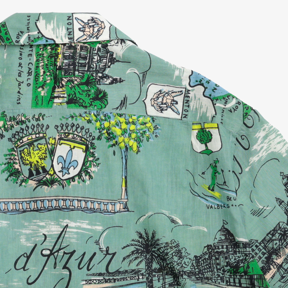 ハワイアンシャツ Cote d'azur Mint / PIM7725map-26ms-c2