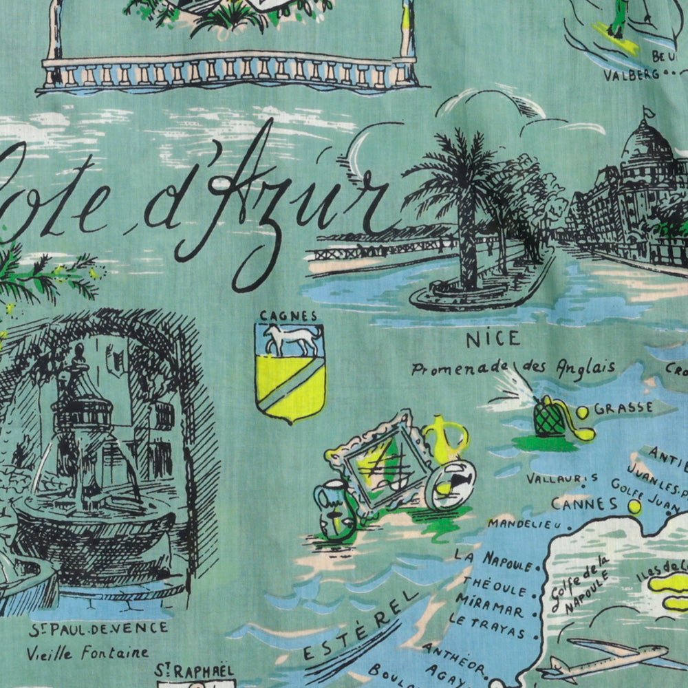 ハワイアンシャツ Cote d'azur Mint / PIM7725map-26ms-c2