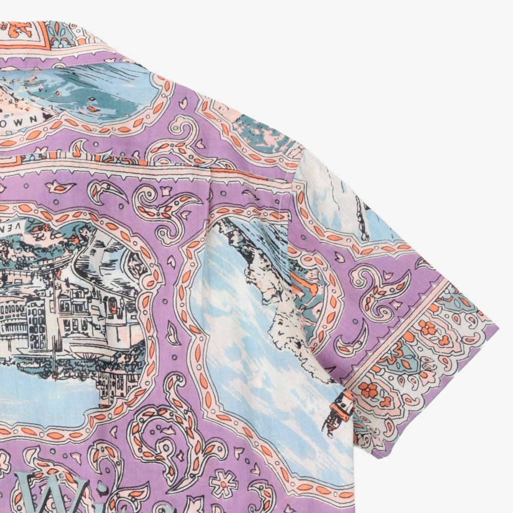 ハワイアンシャツ Wight Lavender / PIM7725map-26ms-c7