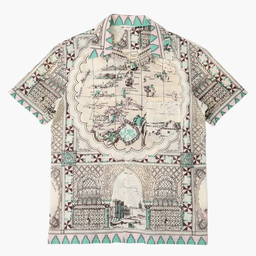 ハワイアンシャツ Morocco Cream / PIM7725map-26ms-c8