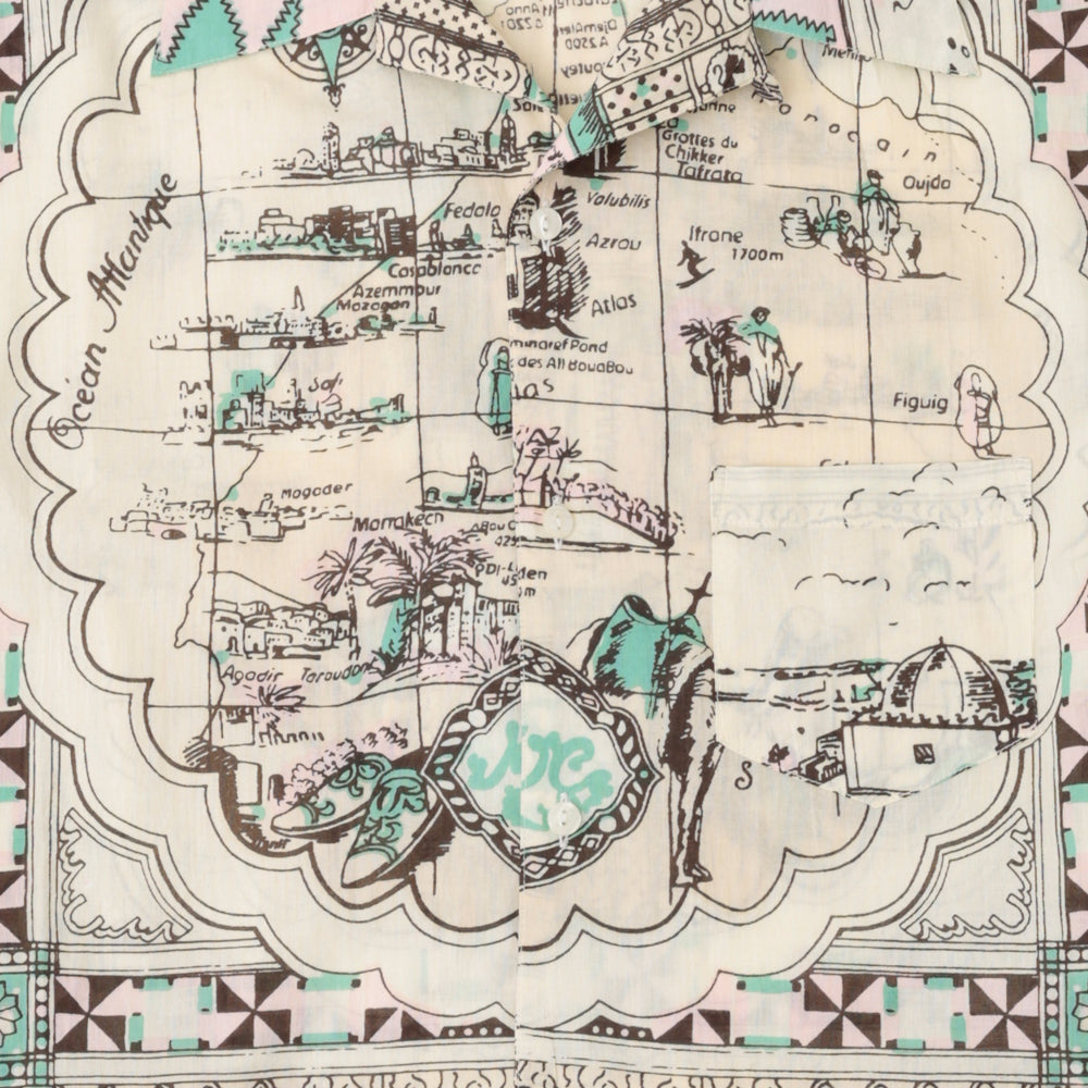 ハワイアンシャツ Morocco Cream / PIM7725map-26ms-c8