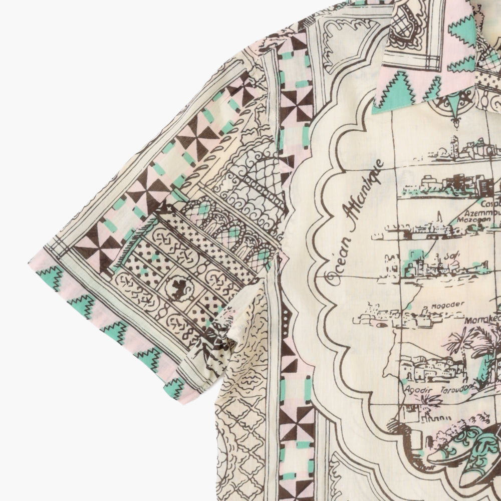 ハワイアンシャツ Morocco Cream / PIM7725map-26ms-c8