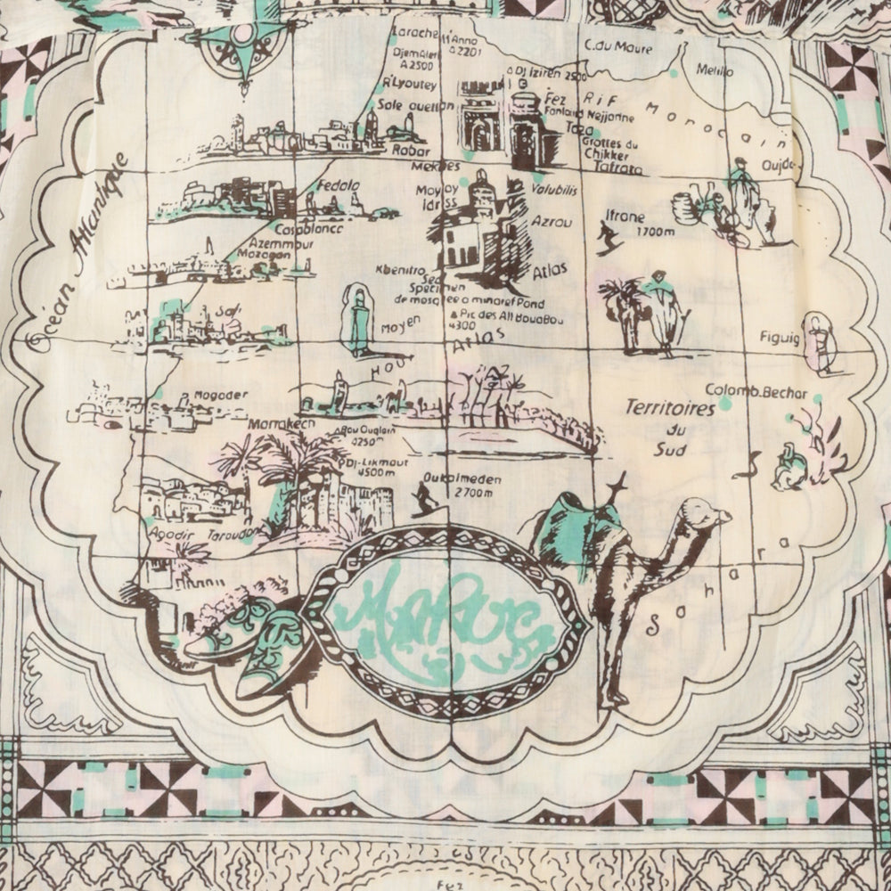 ハワイアンシャツ Morocco Cream / PIM7725map-26ms-c8