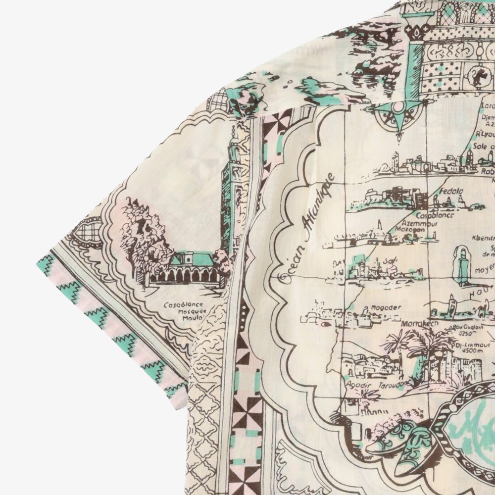 ハワイアンシャツ Morocco Cream / PIM7725map-26ms-c8