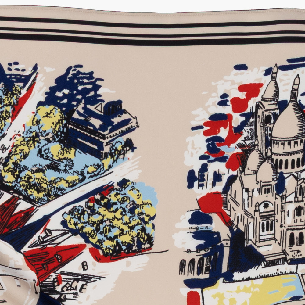 Paris Polyester Small Scarf Natural / TB1paris70-c1