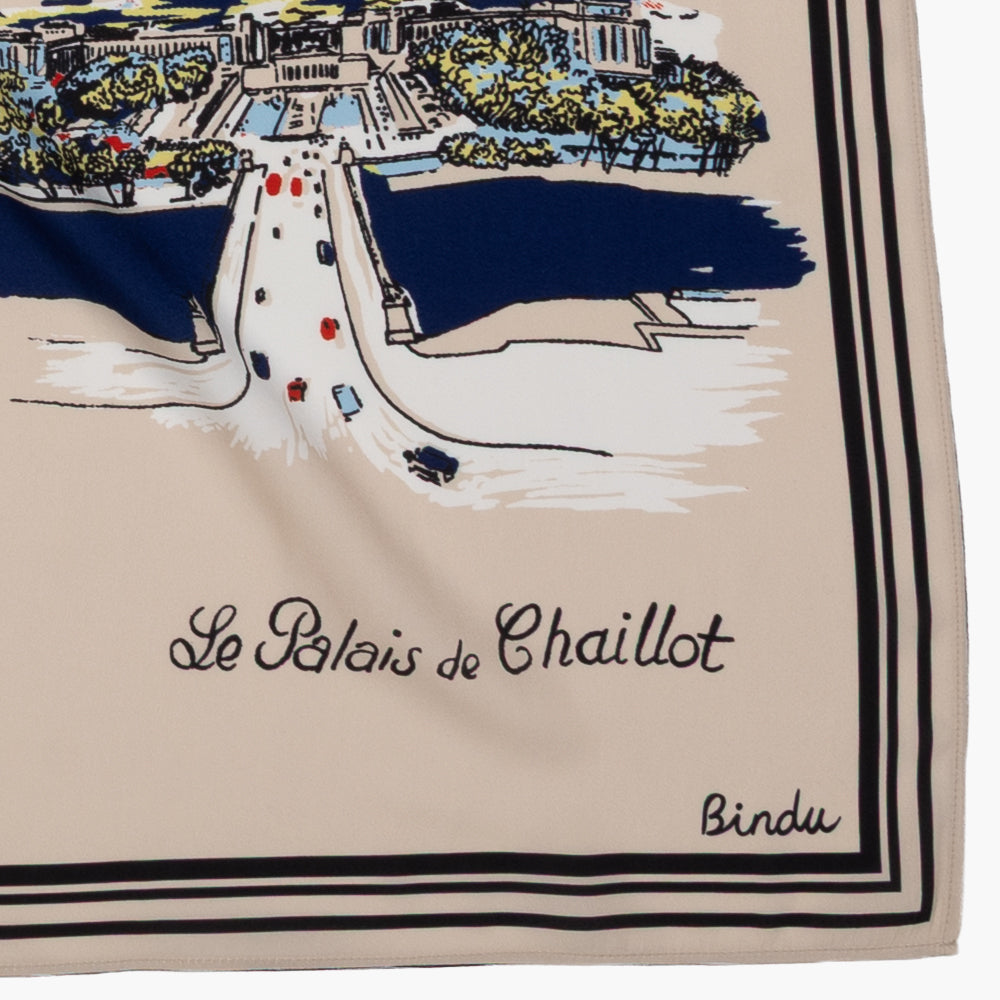 Paris Polyester Small Scarf Natural / TB1paris70-c1