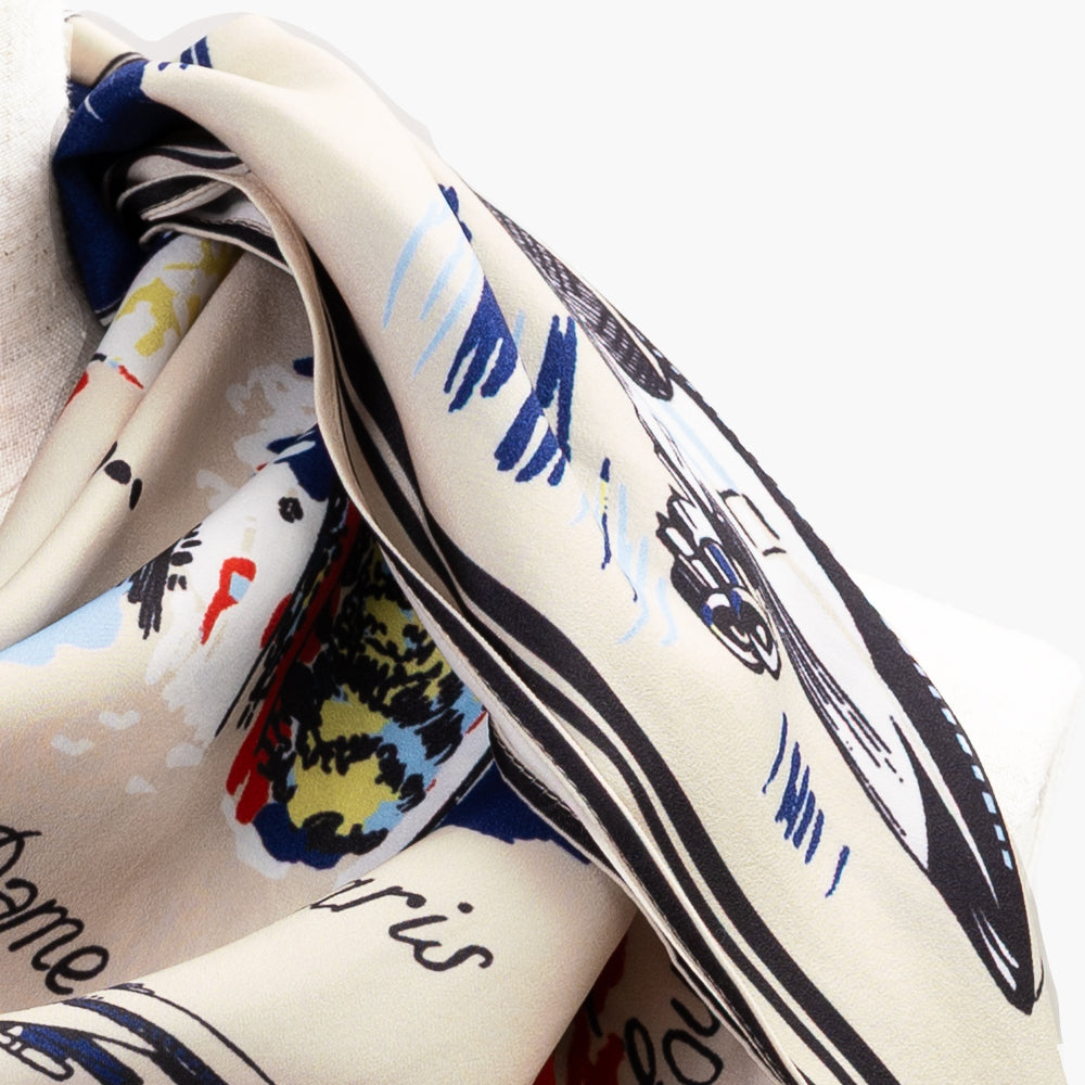 Paris Polyester Small Scarf Natural / TB1paris70-c1