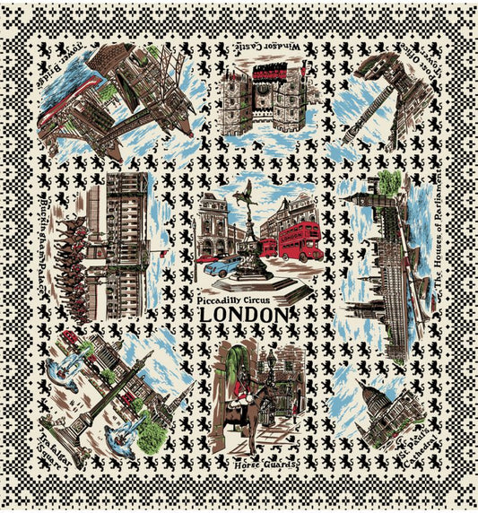 ロンドンマップ・バンダナ・ナチュラル